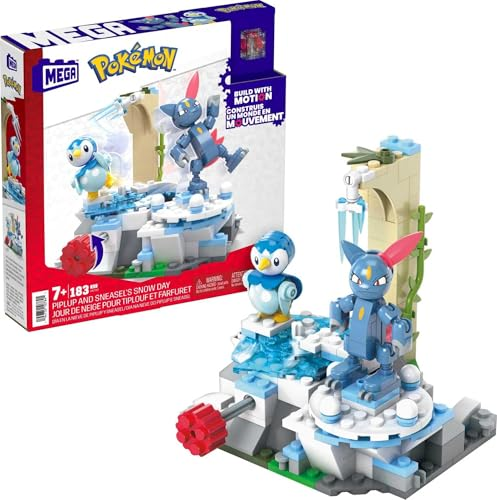 Mega Construx Pokémon Piplup y Sneasel se Relajan: ¡Crea Escenas de Relajación con tus Pokémon Favoritos!